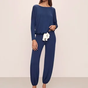 Modal Women’s PJ Set Long Sleeve Womens Loungewear Custom Jersey Two Piece Pyjama Set for Women Sustainable Ladies Sleepwear