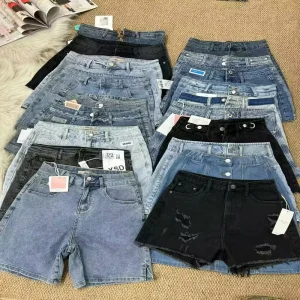 Model FYK062 Shorts Size M-2XL Ladies Casual Summer Mid Waist Stretchy Denim Jean Women’s Shorts for Women