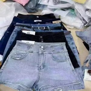Model FYK063 Shorts Size M-2XL Ladies Casual Summer Stretchy Denim Women’s Biker Athletic Gym Shorts With Patterns