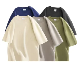 Modern Fashion-Designed Women’s T-shirts High Quality 100% Cotton Knitted Style with Simple Solid Pattern