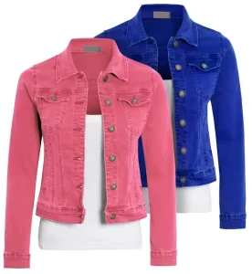 Multi-color Customization Women’s Professional Made Denim Jackets Autumn/Winter Collection Button
