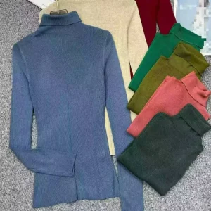 N Autumn and Winter New High-quality High Neck Clean Version Simple Pullover Sweater
