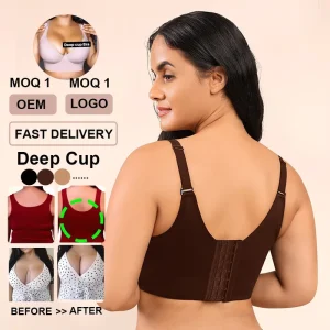 New Arrival Plus Size Push up Bra Seamless Back Fat Control Shapewear Women Bra