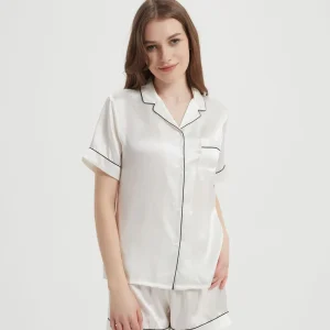 New Arrival Women 100% Pure Mulberry Silk Short Pyjamas Pajamas Women Sleepwear