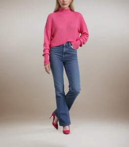 New Arrivals Drop Shipping 10pcs MOQ Women’s Custom Turtleneck Pullover OEM&ODM Knitted Sweater