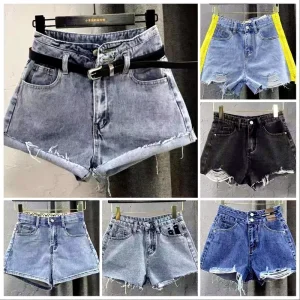 New Arrivals High Waist Loose Distressed Denim Shorts Women Eco-Friendly Casual Ripped Wide Leg for Summer Streetwear