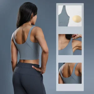 New Back Sports Underwear Women’s Yoga Running Bra Fitness Tank Top Quick Dry Medium Support Polyester Nylon