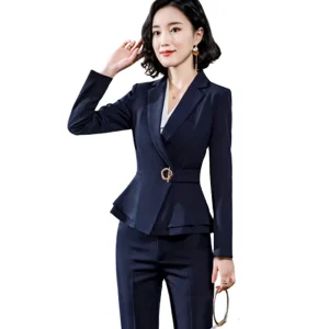 New Casual Elegant Blazer Suit Business Professional Women’s Suits Formal Solid Women’s Suits & Tuxedo