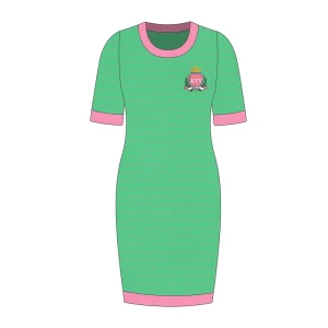 New Color Matching Casual Jacquard Round Neck Sweater Dress With Inner Knitted Elegant Women’s Sorority Dresses