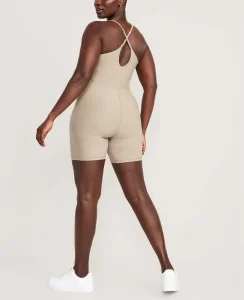 New Cross Back Yoga Jumpsuits With Adjustable Straps Padded Fitness Rompers Women’s No Front Rise Sports Shorts Women