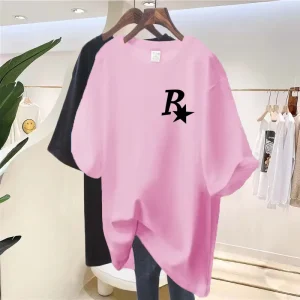 New Custom 100% Cotton Flock Batik Printed Summer Short Sleeved Loose Fit Breathable Anti Wrinkle 180g Women’s T shirt