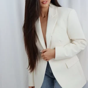 New Design Casual Fashion Formal Single Button Long Sleeve Blazer Sleeves Padded Shoulders Relaxed Fit Casual Blazering