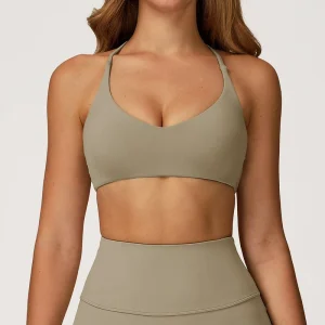 New Design Crisscross Back Women’s Running Sports Fitness Workout Gym Crop Top Medium Support Yoga Bra