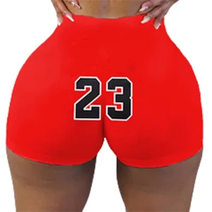New Design Custom Biker Jogger Fitness Plus Size Women’s Shorts High Waist Printing Underpants