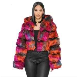 New Design Modern Fashion Plus Size Fluffy Fall Warm Trendy Faux Winter Ladies Winter Coat Women Fur Jacket