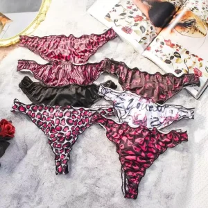 New Design Women’s Low Rise Print Breathable Silky Satin Stretch Briefs Panties