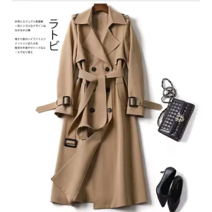 New Fashion Classic Long Coat for Women Windbreaker Jacket Women Autumn Trench Coat Women