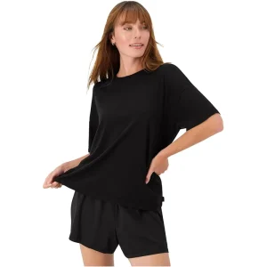 New Fashion Women’s 2-Piece Lounge Set Supersoft Boxy T-Shirt & Sleep Shorts Viscose From Bamboo Pajamas