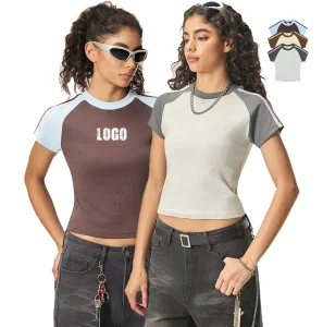 New Fashion Women’s Clothing Summer t shirt Slim fit High Quality Soft Women’s Crop tops Custom Printing