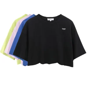 New Fashion t Shirt Women’s Crop Top Custom Your’s Design High Quality Crop Top