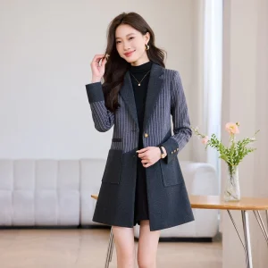 New Professional High-End Women’s Blazers Autumn Winter Leisure Fashion with Joker Work Clothes Suit Jacket Temperament
