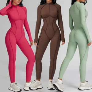New Skin friendly Sexy Women’s Jumpsuits Playsuits Fashionable High elastic Jumpsuit Quick drying Tight Fitness Bodysuit