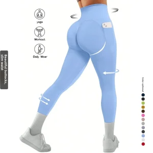New Solid Color Seamless Full Length Yoga Leggings Bare Sensation Hip Lifting Women’s High Waist Running Pants