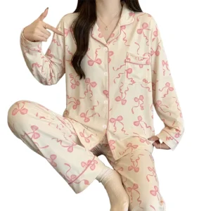 New Spring Collection Of Japanese style Women’s Nightwear Sweet Long sleeve Two piece Loungewear Sets
