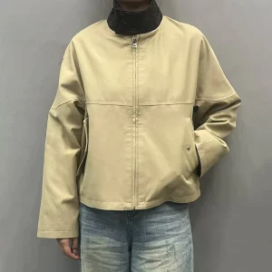 New Style Women Fashion Spring Autumn Short Trench Coat Women Real Knitted Sheepskin Leather Collar Oversized Coat