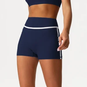 New Style Women’s Color Matched Yoga Shorts High Waist Women’s Sports Shorts Quick Drying and Breathable