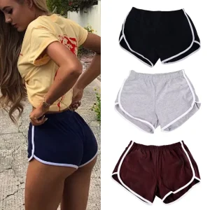 New Summer Women’s Slim Shorts Ladies Sexy Tight Sports Shorts Fitness High Waist Slim Yoga Simple Shorts Plus Size Female