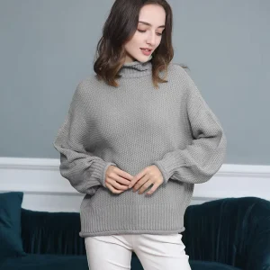 New Women Autumn Winter Long Sleeve Fashion Solid Color Knit Casual Knitwear Loose Women Sweaters