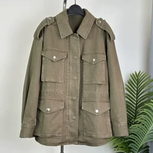 New Women’s Casual Jacket Zipper Closure Cotton Fashion Women Long Trench Coat