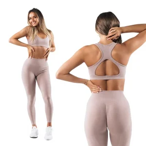 New Women’s High Support Racerback Sports Bra Four Way Stretch Running Tops