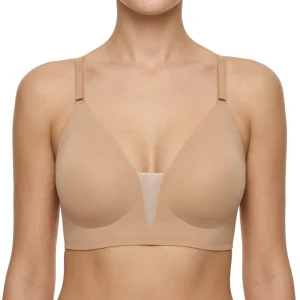 No Underwire Comfort BH Buttery Soft Wireless Bralette Womens Adjustable Cross Back Straps Seamless Mesh Ice Silk Backless Bra