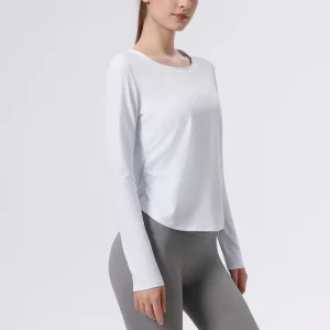 Nylon Slim Breathable Professional Sports Top Women’s Running Fitness Training Pilates Long Sleeve Yoga Clothes Autumn Winter