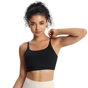 Nylon Spandex Yoga Bra Tank Built in Sports Camisole Removable Pads Breathable Quick Dry Four Way Stretch Sweat Wicking Medium