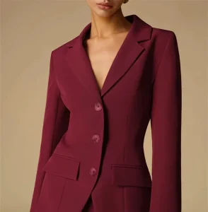 ODM Custom Color Logo Fabric Regular Fit New Fashion Classic Blazers Casual Business Female Women Jacket