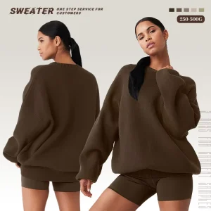OEM Custom Luxury Sweater Solid Color Women’s Sweaters Knitwear Manufacturer Oversize Casual Winter Sweater