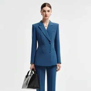 OEM Custom Women’s Business Suit Set Office Blazer Trousers for Corporate Uniform US EU Sizes