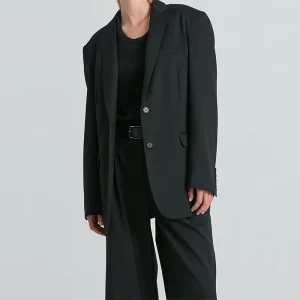 OEM High Quality Oversized Women’s Blazer Jacket Autumn Solid Color Long Sleeves Blazer Women’s Suits Office Business