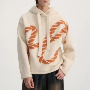 OEM Hooded Knitwear Jacquard Men’s and Women’s Sweaters Autumn and Winter Jacquard Woolen Knitted Hoodie Sweater