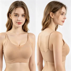 OEM Nylon Spandex Seamless Adjustable Strap Antibacterial Lift Up Wireless Bralette Women Daily Casual Wear