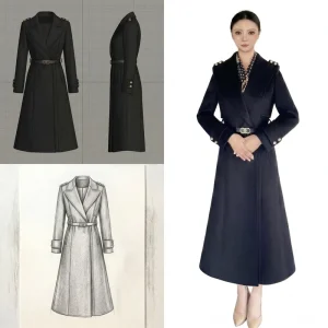 OEM ODM Blue Cheongsam Collar Women Formal Business Suit Set Quick Dry Polyester Rayon for Hotel Reception Etiquette Front Desk