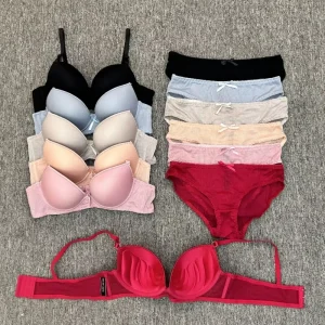 OEM ODM Custom Women’s Bra and Panty Set Heart Jacquard Underwire Push up Lingerie Underwear Factory Manufacturer