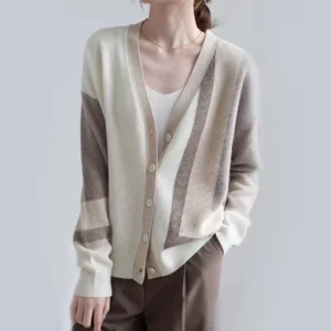 OEM ODM Women’s Cardigans Cashmere Wool Blended for Winter Casual Style Cashmere Sweater Cardigans