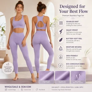 OEM ODM Yoga Clothing Supplier Bulk Custom Activewear Sets With Colors Sizes And Packaging