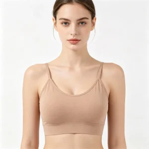 OEM One-piece Modal Knitted Seamless Wireless Adjustable Thin Strap Breathable Shaping Bralette Women Daily Home Wear