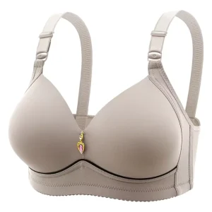 OEM Plus Size Women’s Bra With Smooth Fabric Without Rims and High Quality Gathered Underwear