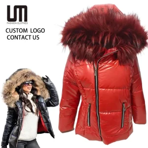 OEM Service Trending Winter Women’s Warm Windproof Fur Jacket Hooded Parka Coat